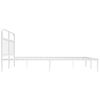 vidaXL Metalni okvir za krevet s uzglavljem bijeli 160x200 cm