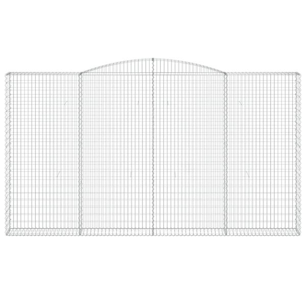 vidaXL Lučne gabionske košare 7 kom 400x30x220/240cm pocinčano željezo