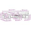 vidaXL Set vanjskih sofa s jastukom 9 pcs Prirodna i bež