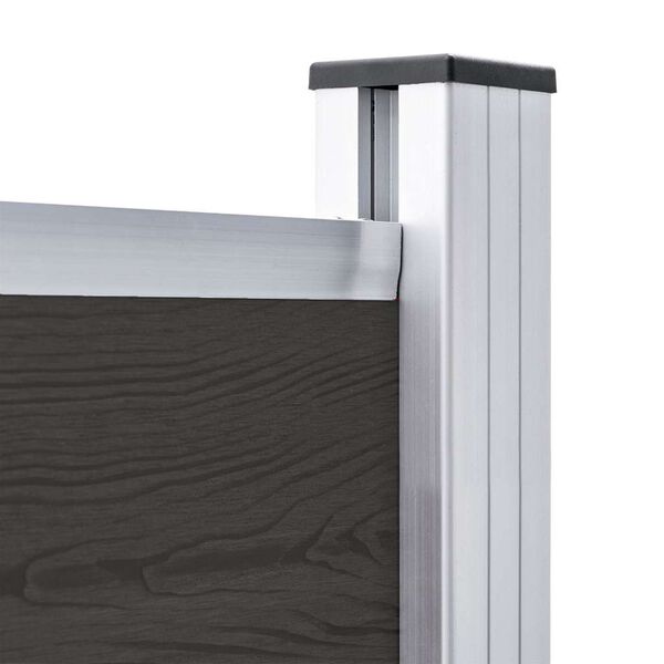 vidaXL Panel za ogradu WPC 175 x 146 cm crni