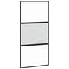 vidaXL Klizna vrata crna 102,5x205 cm od kaljenog stakla i aluminija