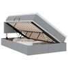 vidaXL LED krevet za pohranu s madracem Svjetlosiva 120 x 190 cm