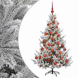 vidaXL Umjetno božićno drvce s kuglicom 120 cm 150 LED lampica