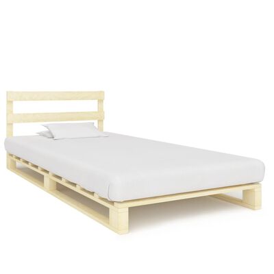 vidaXL Okvir za krevet od paleta od masivne borovine 90 x 200 cm