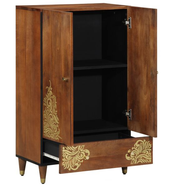 vidaXL Highboard s ladicama Smeđa 60 x 33 x 100 cm Čvrsto drvo manga