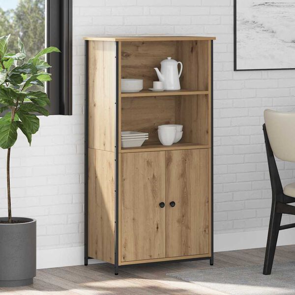 vidaXL Highboard Umjetnički hrast 62 x 36 x 121,5 cm Konstruirano drvo