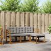 vidaXL Set vanjskih sofa s jastukom 4 pcs Prirodna i svijetlo siva