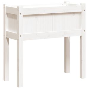 vidaXL Vrtne sadilice s nogama bijela 70x31x70 cm od masivne borovine