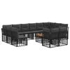 vidaXL Set vanjskih sofa 13 kom. Crna i tamno siva Poliester