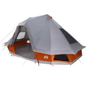 vidaXL Tipi &scaron;ator 6-osobni Siva i narančasta taft