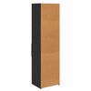vidaXL Highboard Crni hrast 50 x 42,5 x 185 cm Konstruirano drvo