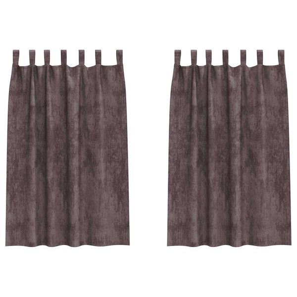 vidaXL Bar&scaron;unaste zavjese sa zavjesama 2 pcs Smeđa 175 x 140 cm Bar&scaron;un