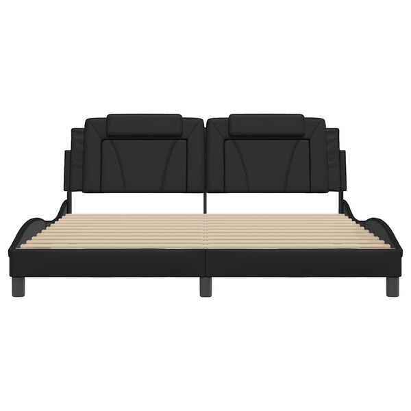 vidaXL Okvir za krevet Viana bez madraca crni 180x200 cm od umjetne kože