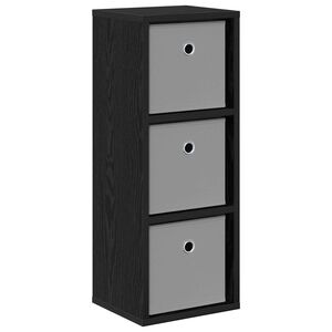 vidaXL Kreveta s ladicama Crni hrast 25,5 x 22 x 69,5 cm