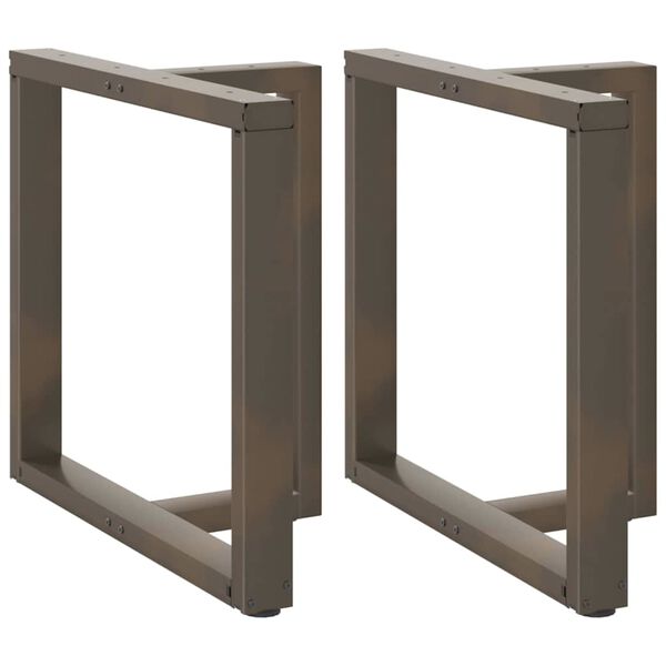 vidaXL Noge za blagovaonski stol T-oblika 2 kom Crne 80x35x(72-73) cm Čelik