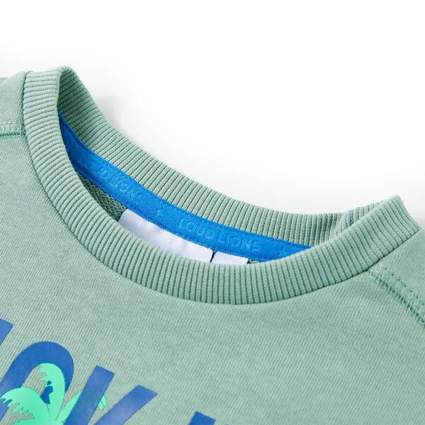 Dječja topla majica svijetla kaki 128