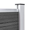 vidaXL Set panela za ogradu WPC 872 x 105 cm crni