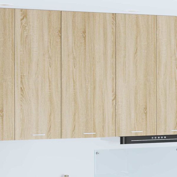 vidaXL Viseći ormarić s vratima Sonoma hrast i bijela 50 x 31 x 100 cm