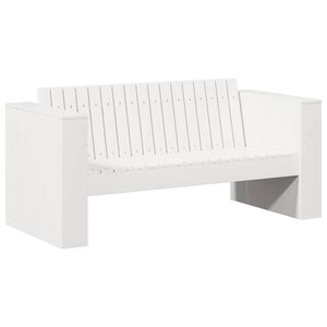 vidaXL Vrtni kauč Bijelo 134 x 60 x 62 cm Čvrsto borovo drvo