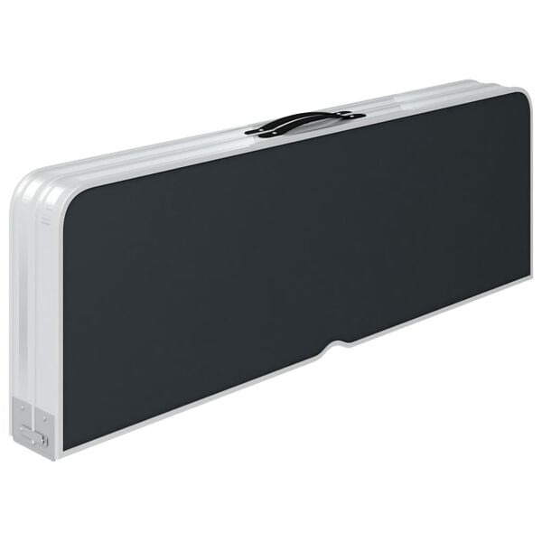 vidaXL Sklopivi stol za kampiranje s 2 klupe aluminijski sivi