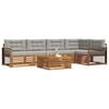 vidaXL Set vanjskih sofa s jastukom 6 pcs Prirodna i svijetlo siva
