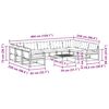 vidaXL Set vanjskih sofa s jastukom 10 pcs Prirodna i svijetlo siva