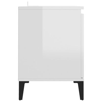 vidaXL TV ormarić s metalnim nogama sjajni bijeli 103,5 x 35 x 50 cm