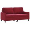 vidaXL 3-dijelni set sofa s jastucima crvena boja vina bar&scaron;unasti