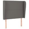 vidaXL Uzglavlje s u&scaron;ima sivo 83 x 23 x 118/128 cm od umjetne kože