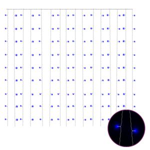 vidaXL LED vilinska zavjesa 3 x 3 m 300 LED plave 8 funkcija