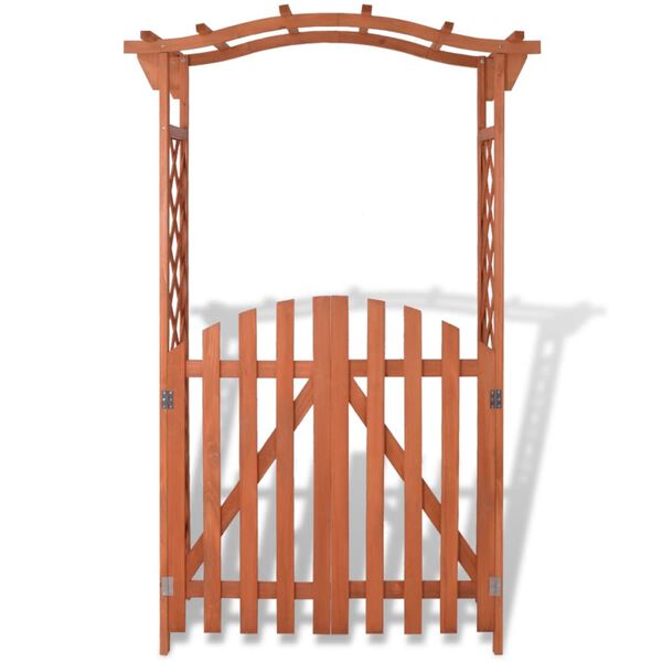 VidaXL Vrtni luk za vrata Drvo jele 120x60x193 cm