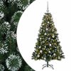 vidaXL Umjetno božićno drvce s kuglicama 120 cm 150 LED lampica