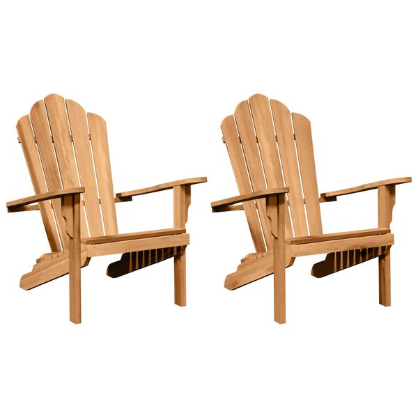 vidaXL Adirondack stolica 2 pcs Smeđa 78 x 77 x 95 cm Čvrsto teak drvo