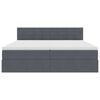 vidaXL Krevet s od storage s madracem Tamno siva 90 x 200 cm