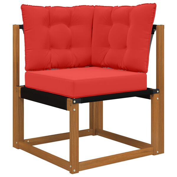 vidaXL Jastuk za vanjsku sofU 3 pcs Crvena Poliester