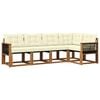 vidaXL Set vanjskih sofa 5 kom. Prirodna i krem