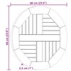 vidaXL Stolna ploča od masivne tikovine okrugla 2,5 cm 60 cm