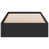 vidaXL Okvir kreveta s ladicama crni 75 x 190 cm konstruirano drvo
