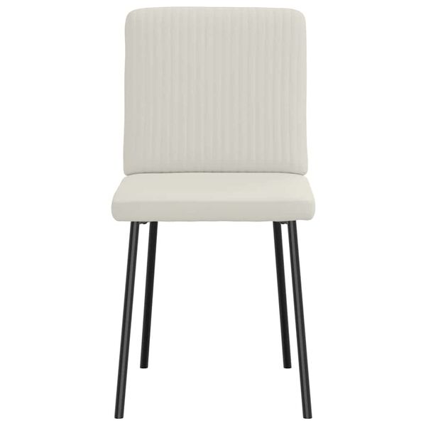 vidaXL Blagovaonske stolice 4 kom krem baršunaste