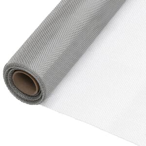 vidaXL Mrežasti zaslon od nehrđajućeg čelika 80 x 2000 cm srebrni