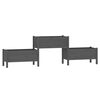 vidaXL Sadilica siva 245,5x44x75 cm od masivne borovine