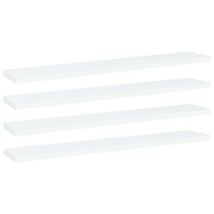 vidaXL Police za knjige 4 kom bijele 60x10x1,5 cm konstruirano drvo