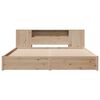 vidaXL Krevet s regalom za knjige bez madraca 180x200 cm od borovine