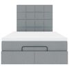 vidaXL Otomanski krevet s madracem svjetlosivi 120x190 cm tkanine