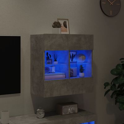 vidaXL TV ormarić s LED svjetlima siva boja betona 58,5x30x60,5 cm