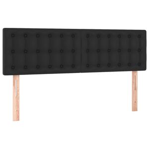 vidaXL Uzglavlja crna 144x5x78/88 cm od umjetne kože