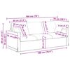 vidaXL Sofa 2 pcs Crna 198 x 78 x 80 cm Bar&scaron;un