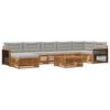 vidaXL Set vanjskih sofa s jastukom 8 pcs Prirodna i svjetlosiva