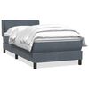 vidaXL Box Spring krevet s madracem tamno sivi 100x220 cm bar&scaron;un