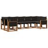 vidaXL Set vanjskih sofa 7 kom. Prirodna i crna